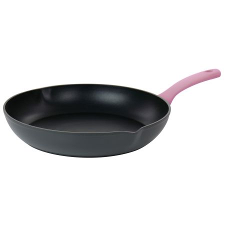 Oster Rigby 9.5 Inch Aluminum Nonstick Frying Pan in Pink with Pouring Spouts