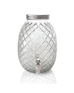 Gibson Home 1.2 Gallon Pineapple Clear Glass Drink Dispenser